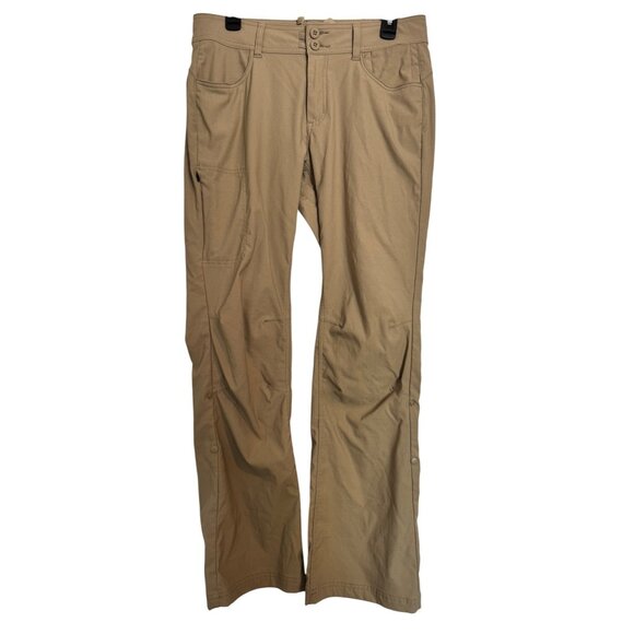 Prana Halle Converible Rolled Pants Size 10 Hiking Tan NWOT Standard Fit $99 Poc - Picture 1 of 9